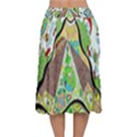 Cosmic Pyramid Velvet Flared Midi Skirt View2