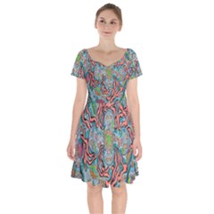 Octopusquad Short Sleeve Bardot Dress by chellerayartisans