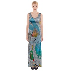 Music Angel Maxi Thigh Split Dress by chellerayartisans