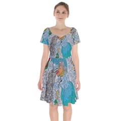 Music Angel Short Sleeve Bardot Dress by chellerayartisans