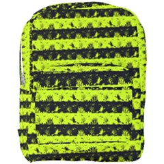 Slime Green And Black Halloween Nightmare Stripes  Full Print Backpack by PodArtist