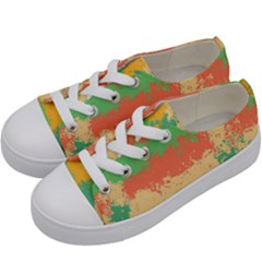 Spots In Retro Colors                                       Kids  Low Top Canvas Sneakers by LalyLauraFLM