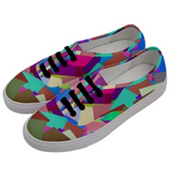 Colorful Squares                                            Men s Classic Low Top Sneakers by LalyLauraFLM