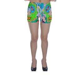 Supersonic Cosmic Galaxy Eyes Skinny Shorts by chellerayartisans