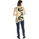 Peach and black swirl design by FlipStylez Designs Sleeveless Tunic View2