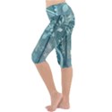 Green Tree Lightweight Velour Cropped Yoga Leggings View2