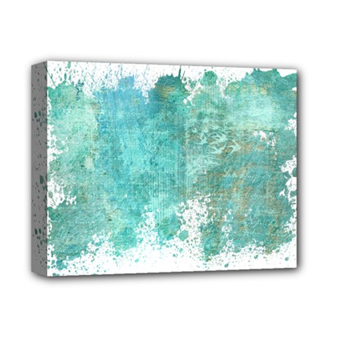 Splash Teal Deluxe Canvas 14  X 11  (stretched) by vintage2030