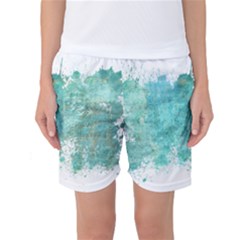 Splash Teal Women s Basketball Shorts by vintage2030