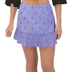 Dot Blue Fishtail Mini Chiffon Skirt by vintage2030