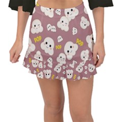 Cute Kawaii Popcorn Pattern Fishtail Mini Chiffon Skirt by Valentinaart