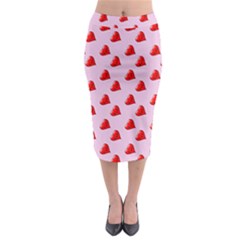 Kawai Hearts Midi Pencil Skirt by snowwhitegirl