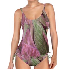 Pink Leaves Tankini Set by snowwhitegirl