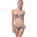 Pattern Patchwork Twist Bandeau Bikini Set View1