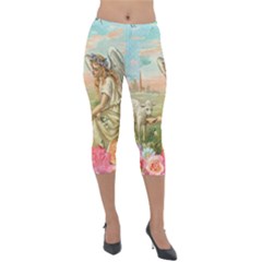 Easter 1225814 1280 Lightweight Velour Capri Leggings  by vintage2030