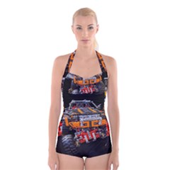 Monster Truck Lego Technic Technic Boyleg Halter Swimsuit  by Sapixe