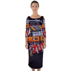 Monster Truck Lego Technic Technic Quarter Sleeve Midi Bodycon Dress by Sapixe