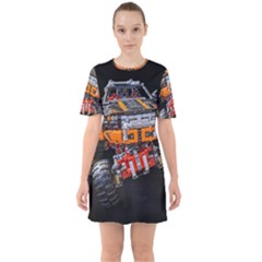 Monster Truck Lego Technic Technic Sixties Short Sleeve Mini Dress by Sapixe