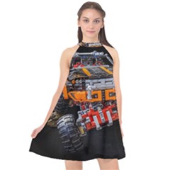 Monster Truck Lego Technic Technic Halter Neckline Chiffon Dress  by Sapixe