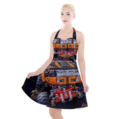 Monster Truck Lego Technic Technic Halter Party Swing Dress  by Sapixe