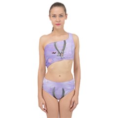 Cute Little Pegasus With Butterflies Spliced Up Two Piece Swimsuit by FantasyWorld7