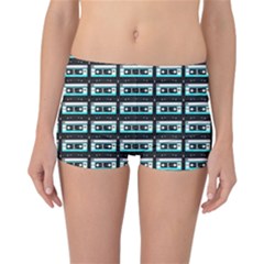 Aqua Cassette Reversible Boyleg Bikini Bottoms by snowwhitegirl