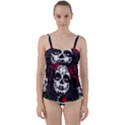 Mexican Skull Lady Twist Front Tankini Set View1