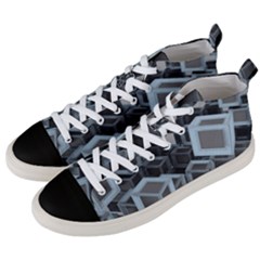 Cube Fantasy Square Shape Men s Mid-top Canvas Sneakers by Simbadda