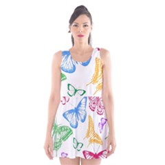 Butterfly Butterflies Vintage Scoop Neck Skater Dress by Simbadda