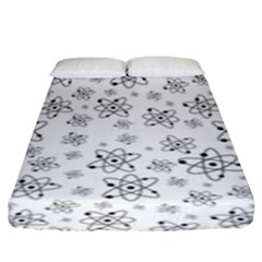 Atom Chemistry Science Physics Fitted Sheet (king Size) by Simbadda