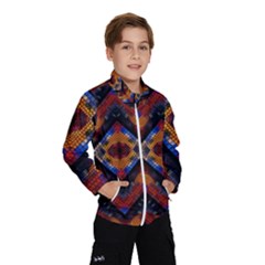 Kaleidoscope Art Pattern Ornament Windbreaker (kids) by Simbadda