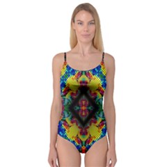 Kaleidoscope Art Pattern Ornament Camisole Leotard  by Simbadda