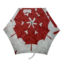 Canada Grunge Flag Mini Folding Umbrellas by Valentinaart