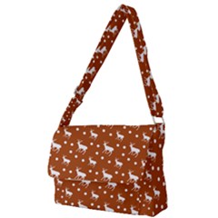 Deer Dots Orange Full Print Messenger Bag by snowwhitegirl