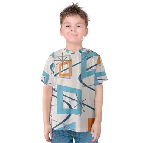 Minimalist Wavy Rectangles Kids  Cotton Tee by KayCordingly