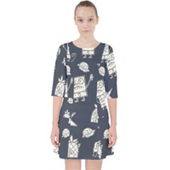 Doodle Bob Pattern Pocket Dress by Valentinaart