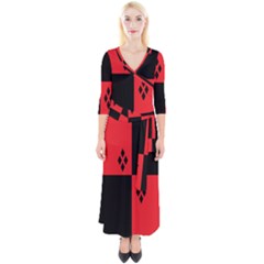 Harley Quarter Sleeve Wrap Maxi Dress by raeraeshescrafty