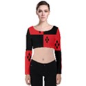 Harley Velvet Long Sleeve Crop Top View1