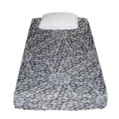 Geometric Grey Print Pattern Fitted Sheet (single Size) by dflcprints