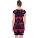 Pink floral pattern By FlipStylez Designs Capsleeve Drawstring Dress  View2