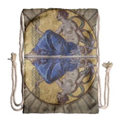 Mosaic Painting Glass Decoration Drawstring Bag (large) by Simbadda