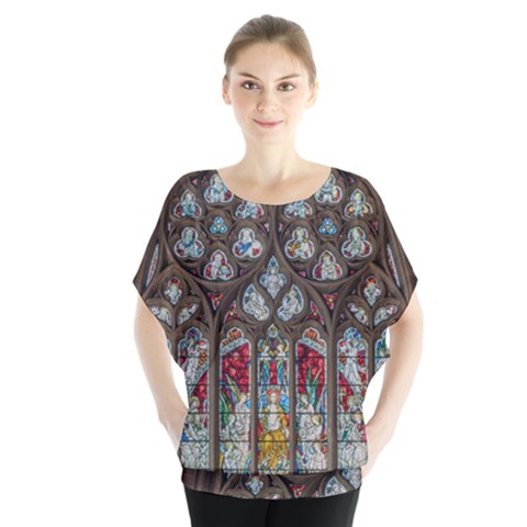 St Martins In The Bullring Birmingham Batwing Chiffon Blouse by Simbadda