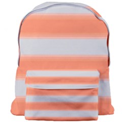 Bold Stripes Orange Pattern Giant Full Print Backpack by BrightVibesDesign