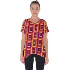 Abstract Background Cut Out Side Drop Tee by Simbadda