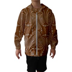 Fractal Pattern Decoration Abstract Hooded Windbreaker (kids) by Simbadda