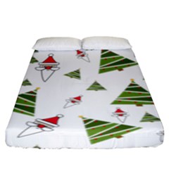 Christmas Santa Claus Decoration Fitted Sheet (king Size) by Celenk