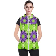 Abstract Background Art  Pattern Women s Puffer Vest by Celenk