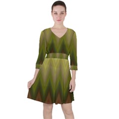 Zig Zag Chevron Classic Pattern Ruffle Dress by Celenk