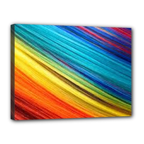 Rainbow Canvas 16  X 12  (stretched) by NSGLOBALDESIGNS2