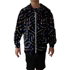 Symbol Wheel Mandala Design Hooded Windbreaker (kids) by Simbadda