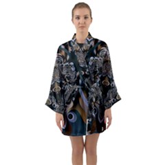 Art Pattern Fractal Art Artwork Design Long Sleeve Kimono Robe by Simbadda